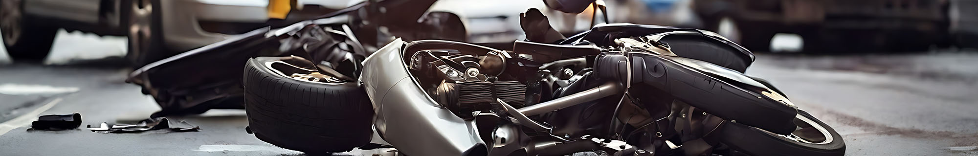 Wrecked Motorcycle in the Street